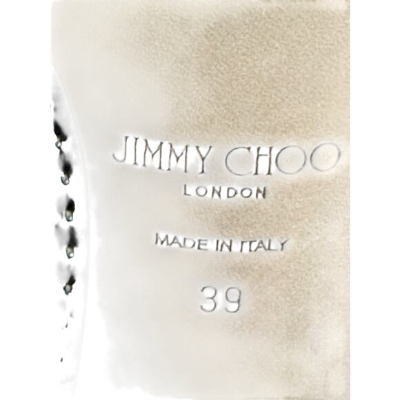 Jimmy Choo NIB Marine 85mm Micro-Studded Leather High Heels in Black Size 39 - Picture 9 of 9